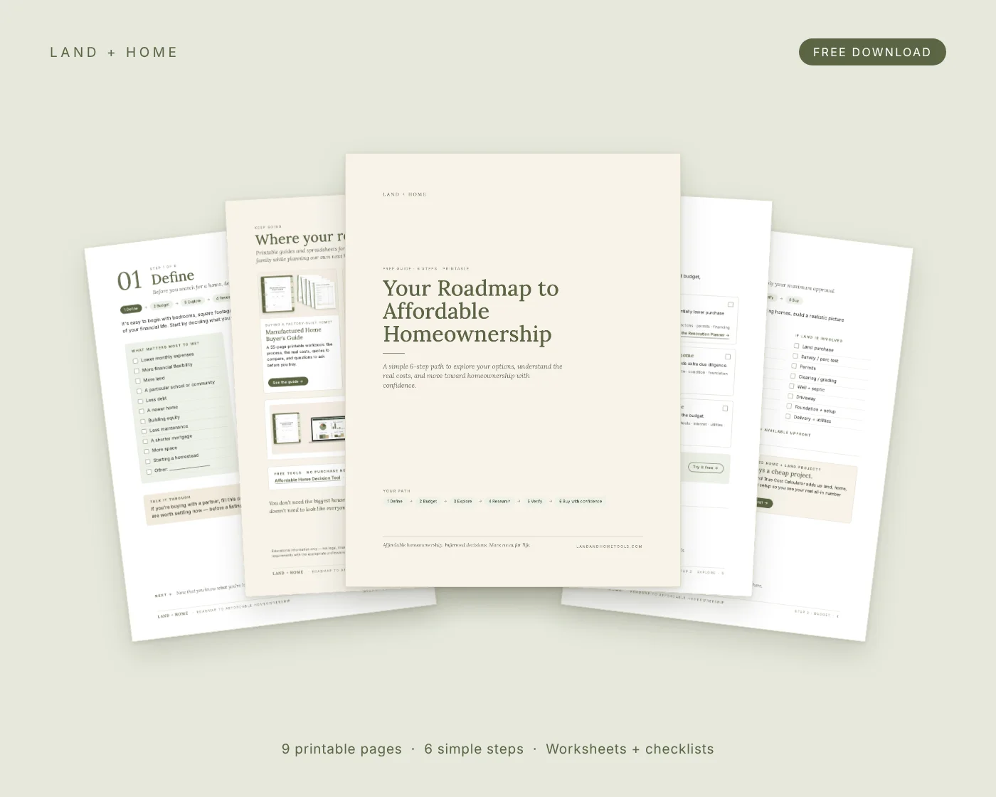 Pages from the Roadmap to Affordable Homeownership PDF